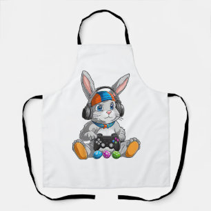 Tablier Joyeux lapin de Pâques œuf drôle garçons filles en