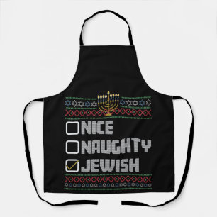 Tablier Joyeux Mauvais Juif Santa Noël dégueu Hanukkah 