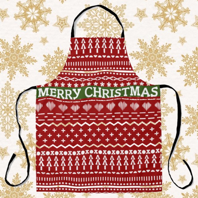 Tablier Joyeux motif Christmassweater (Créateur téléchargé)