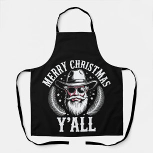 Tablier Joyeux Noël à tous Cowboy Santa Ouest Occidental