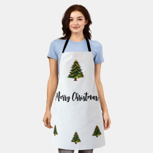 Tablier Joyeux Noël Arbre Cuisine Pâtisserie Fêtes
