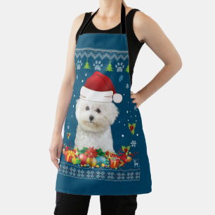 Tablier Joyeux Noël Bichons Frise Dog Ugly Sweat
