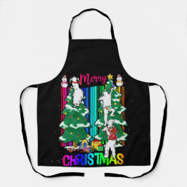 Tablier Joyeux Noël Bonne famille Noël Fête de l'arbre de