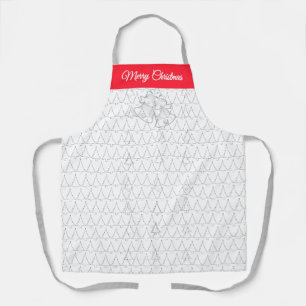 Tablier Joyeux Noël cloches et arbres Fêtes