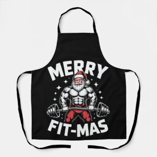 Tablier Joyeux Noël Fitness Santa Musculation Gym