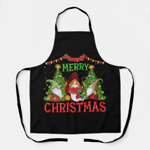 Tablier Joyeux Noël Gnome famille Noël Noël