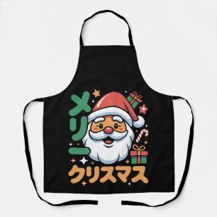 Tablier Joyeux Noël japonais Santa Xmas Canne à sucre