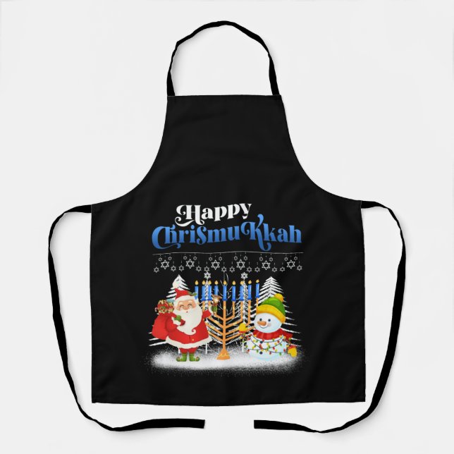 Tablier Joyeux Noël juif Chrismukkah Hanoukka (Recto)
