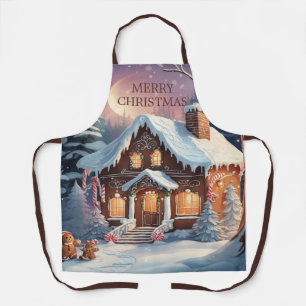 Tablier Joyeux Noël Maison en pain d'épices