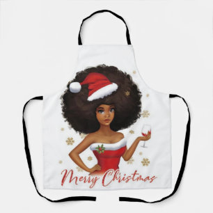 Tablier Joyeux Noël Melanin Femmes Black Girl Magic Mme.