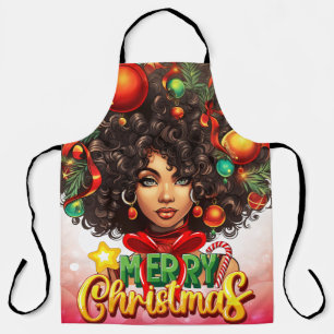 Tablier Joyeux Noël Melanin Femmes Black Girl Magic Mme.