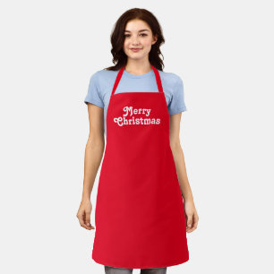 Tablier "Joyeux Noël" rouge blanc Noël
