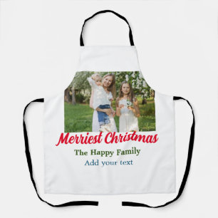 Tablier Joyeux Noël vacances ajouter nom de famille