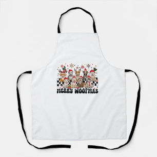 Tablier Joyeux Noël Woofmas Amoureux de les chiens Chiots