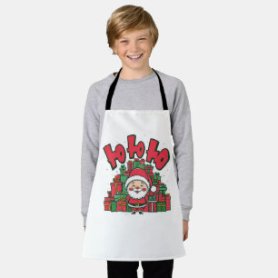 Tablier Joyeux Père Noël de dessin animé Noël