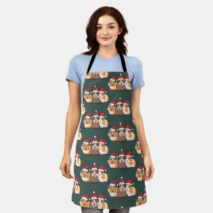 Tablier Joyeux Pigmas Cochon d'Inde Noël Amoureux des Anim
