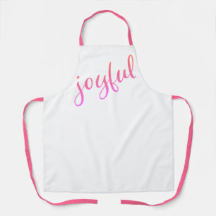 Tablier Joyeux Script rose Simple Noël