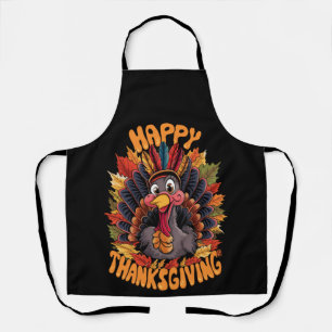 Tablier Joyeux Thanksgiving Dinde Famille Automne