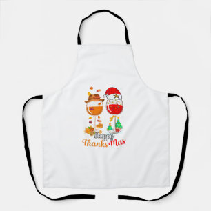 Tablier Joyeux Thanksmas Vin Thanksgiving Noël Long S