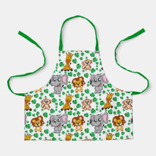 Tablier Jungle Animaux mignonette Safari Wild Cartoon Moti