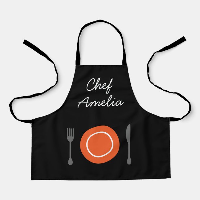 Tablier Junior chef filles gourmandes enfants (Recto)