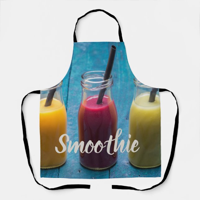 Tablier Jus de smoothie boisson mangue orange kiwi cadeau (Recto)
