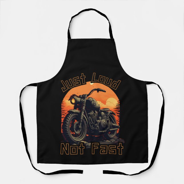 Tablier Juste fort, pas une moto rapide, hélico (Recto)