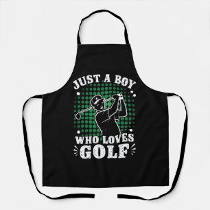 Tablier Juste un garçon qui aime le golfeur de golf de gol
