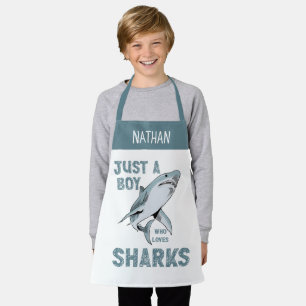 Tablier Juste un garçon qui aime Sharks Shark Lover