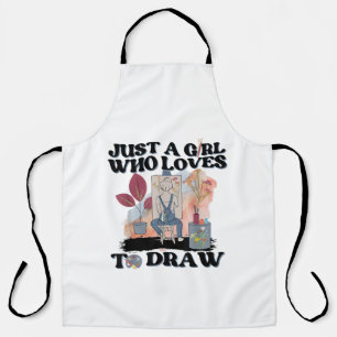 Tablier Juste une fille qui aime dessiner