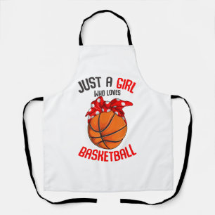 Tablier Juste une fille qui aime la fille de basket-ball
