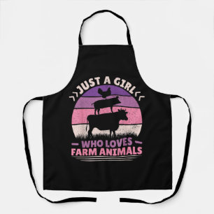 Tablier Juste Une Fille Qui Aime Les Animaux Agricoles Aim