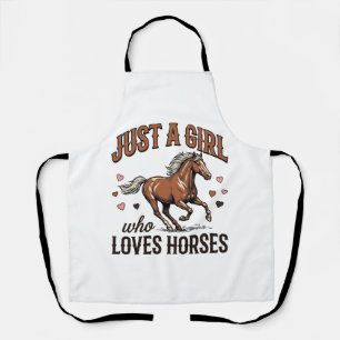 Tablier Juste Une Fille Qui Aime Les Chevaux Chemise Vinta