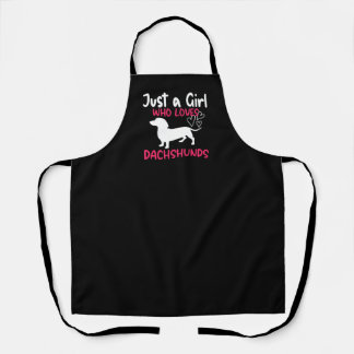 TABLIER JUSTE UNE FILLE QUI AIME LES DACHSHUNDS