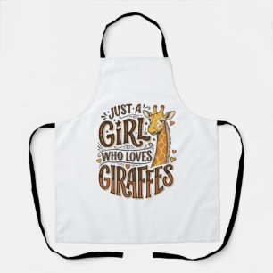 Tablier Juste une fille qui aime les girafes Vintage T-Shi