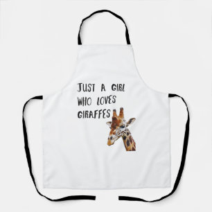 Tablier Juste Une Fille Qui Aime Les Giraffes Mignonne Gir