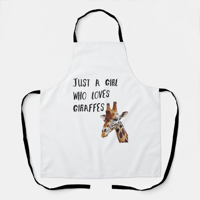 Tablier Juste Une Fille Qui Aime Les Giraffes Mignonne Gir (Recto)