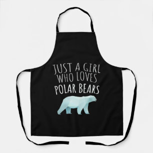 Tablier Juste une fille qui aime les ours polaires Amoureu