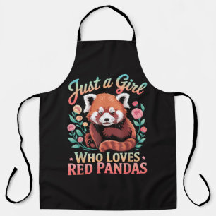 Tablier Juste Une Fille Qui Aime Les Pandas Rouges