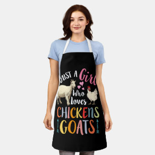 Tablier Juste Une Fille Qui Aime Les Poulets Chèvres Agri