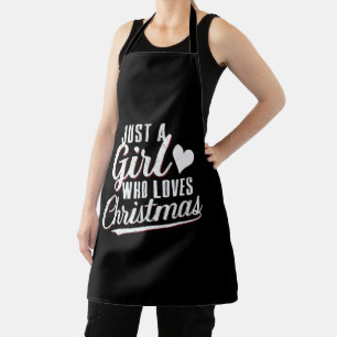Tablier Juste une fille qui aime Noël