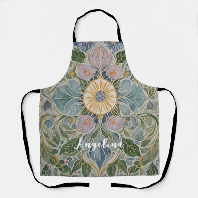 Tablier Kaleidoscope floral Personnalisé (Recto)
