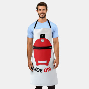 Tablier Kamado 'Joe ON' Red BBQ Grilling Low and Slow T-Sh