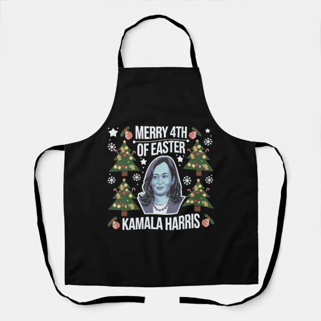 Tablier Kamala Harris Noël Père Noël Joyeux 4 de Pâques (Recto)