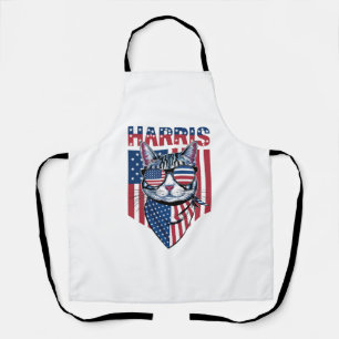 Tablier Kamala Harris Présidente 2024 Chat Drôle 