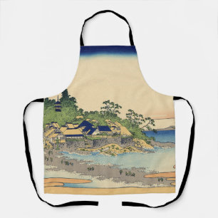 Tablier Katsushika Hokusai Enoshima dans la province de Sa