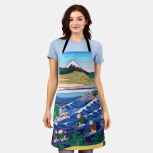 Tablier Katsushika Hokusai - Fuji from Kanaya on Tokaido