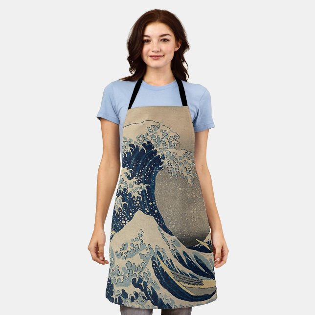 Tablier Katsushika Hokusai. La Grande Vague au large de Ka (Porté)