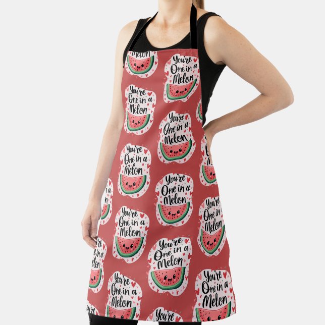 Tablier Kawaii "You're One in a Melon" Cute Watermelon Pun (Insitu)