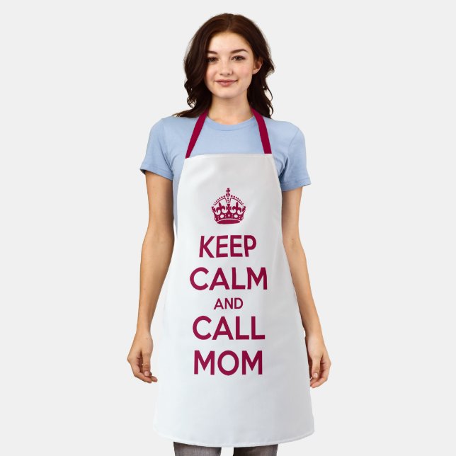 Tablier Keep Calm and Call Mom (Porté)